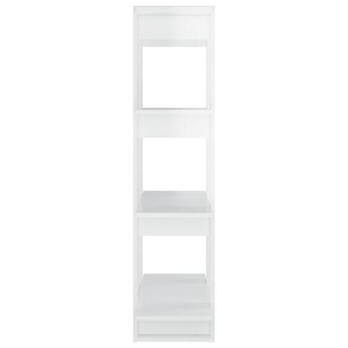 Bogskab/rumdeler 80x30x123,5 cm hvid højglans