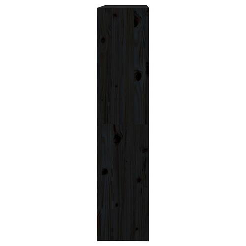 Bogreol/rumdeler 80x30x135,5cm massivt fyrretræ sort