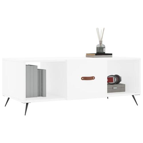 Sofabord 102x50x40 cm konstrueret træ hvid
