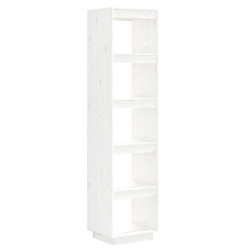 Bogreol/rumdeler 40x35x167 cm massivt fyrretræ hvid