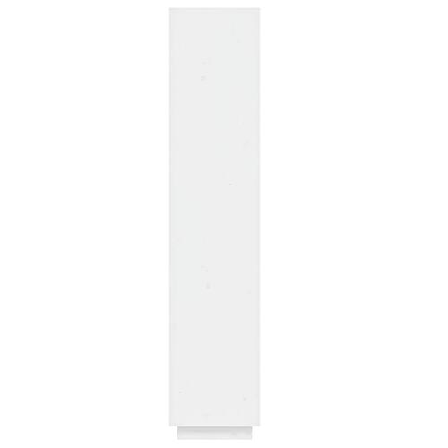 Bogreol/rumdeler 40x35x167 cm massivt fyrretræ hvid