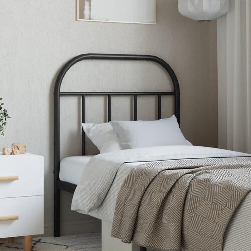 Sengegavl 75 cm metal sort