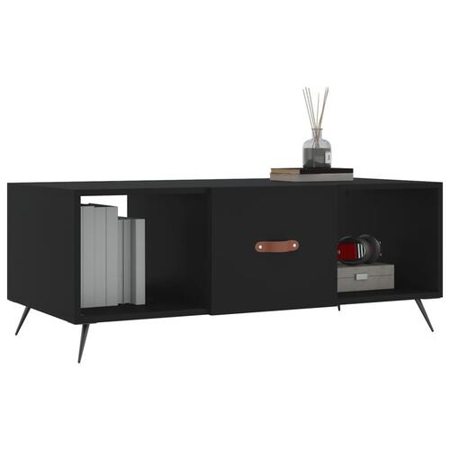 Sofabord 102x50x40 cm konstrueret træ sort