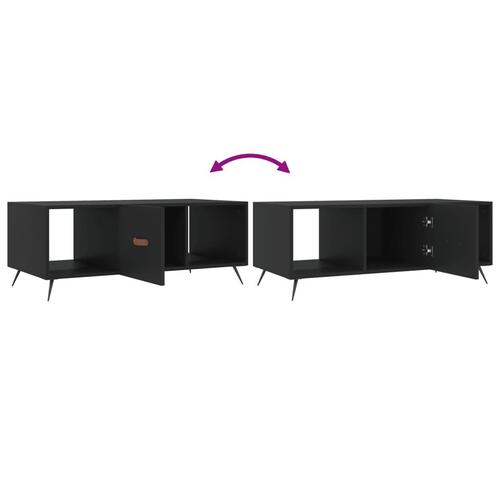 Sofabord 102x50x40 cm konstrueret træ sort