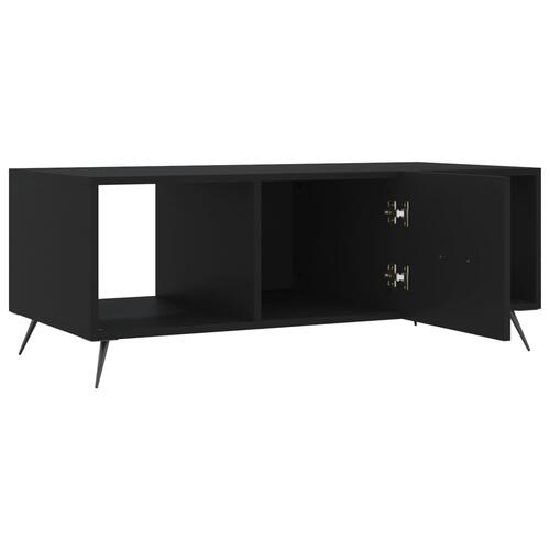Sofabord 102x50x40 cm konstrueret træ sort
