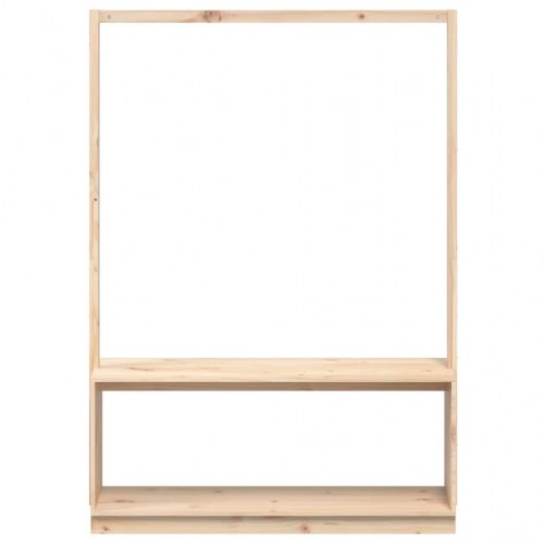 Tøjstativ med skoopbevaring 113x40x157,5 cm massivt fyr