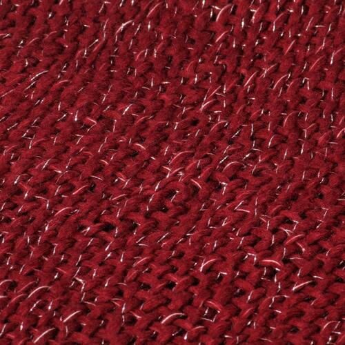 Plaid 160 x 210 cm lurex bordeauxfarvet
