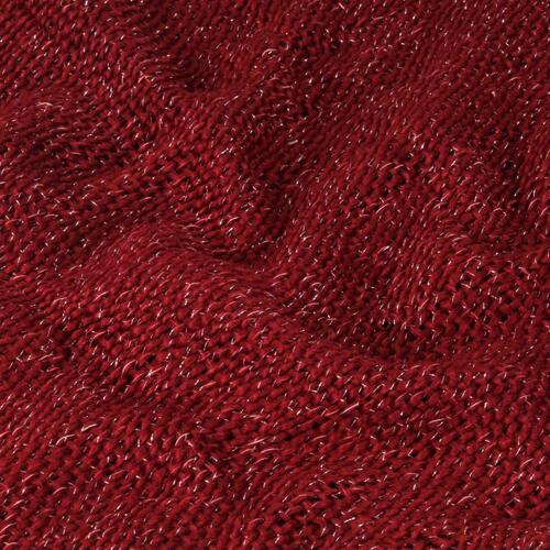 Plaid 160 x 210 cm lurex bordeauxfarvet