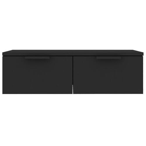 Vægskab 68x30x20 cm konstrueret træ sort