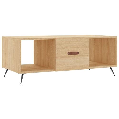 Sofabord 102x50x40 cm konstrueret træ sonoma-eg