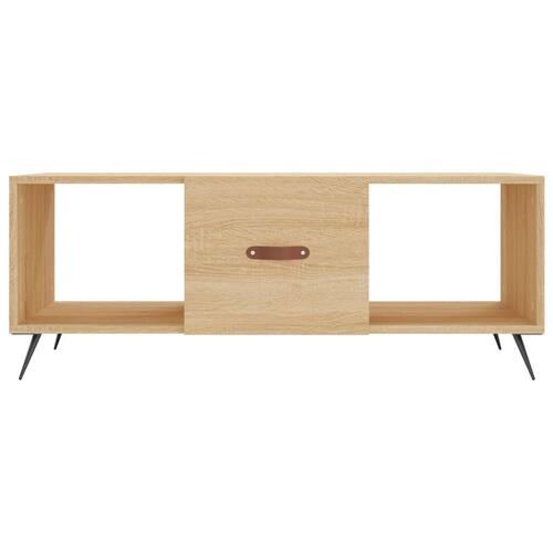 Sofabord 102x50x40 cm konstrueret træ sonoma-eg