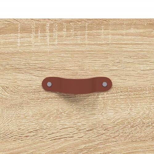 Sofabord 102x50x40 cm konstrueret træ sonoma-eg