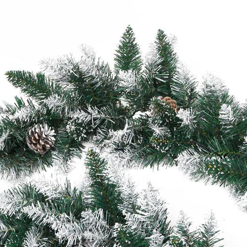 Juleguirlande med LED-lys 2,7 m PVC grøn