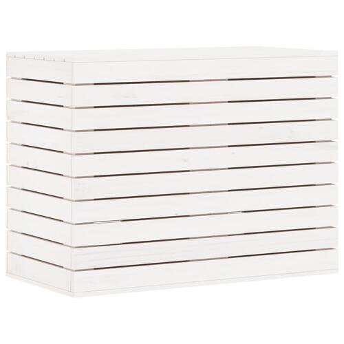 Vasketøjskurv 88,5x44x66 cm massivt fyrretræ hvid