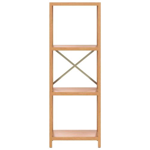 Reol med 4 hylder 40x30x112 cm massivt egetræ