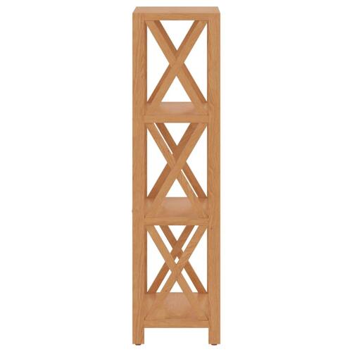 Reol med 4 hylder 40x30x112 cm massivt egetræ