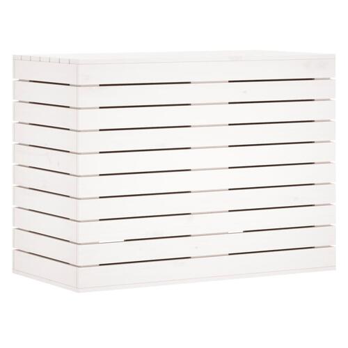 Vasketøjskurv 88,5x44x66 cm massivt fyrretræ hvid