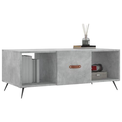Sofabord 102x50x40 cm konstrueret træ betongrå