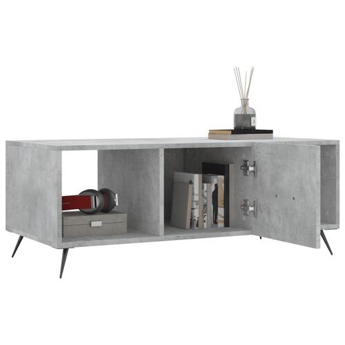Sofabord 102x50x40 cm konstrueret træ betongrå