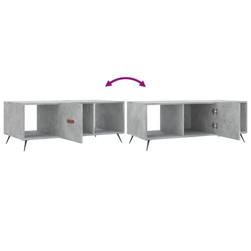 Sofabord 102x50x40 cm konstrueret træ betongrå