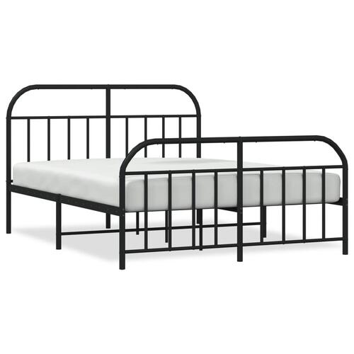 Sengeramme uden madras med fodgærde 160x200 cm sort