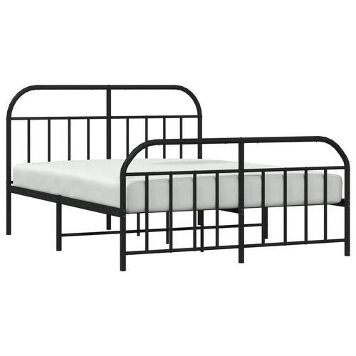 Sengeramme uden madras med fodgærde 160x200 cm sort