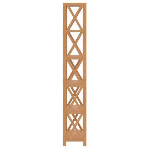 Reol med 6 hylder 80x30x181 cm massivt egetræ