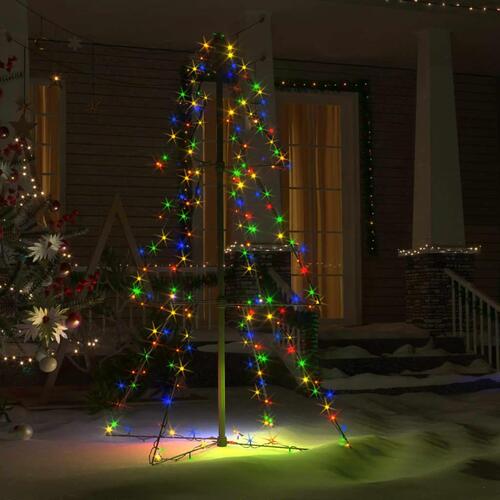 Lysende juletræ 78x120 cm 160 LED'er indendørs/udendørs
