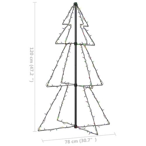 Lysende juletræ 78x120 cm 160 LED'er indendørs/udendørs