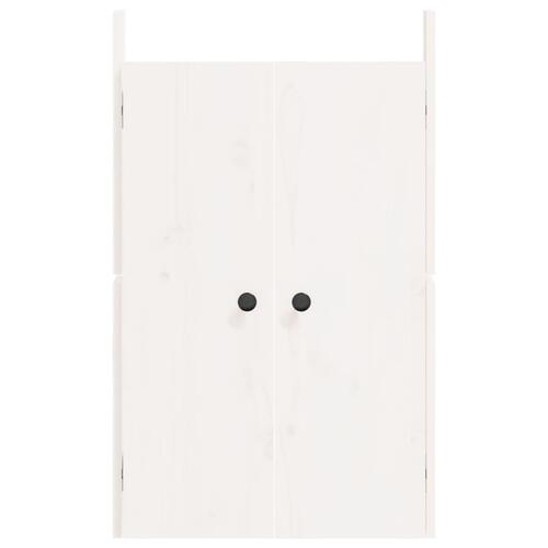 Låger til udendørs køkkenskab 2 stk. 50x9x82 cm fyrretræ hvid