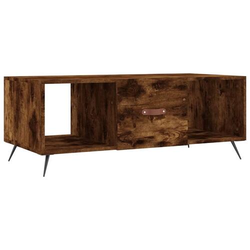 Sofabord 102x50x40 cm konstrueret træ røget egetræsfarve
