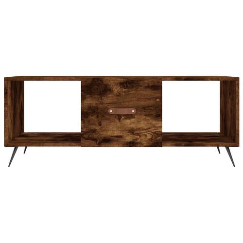 Sofabord 102x50x40 cm konstrueret træ røget egetræsfarve