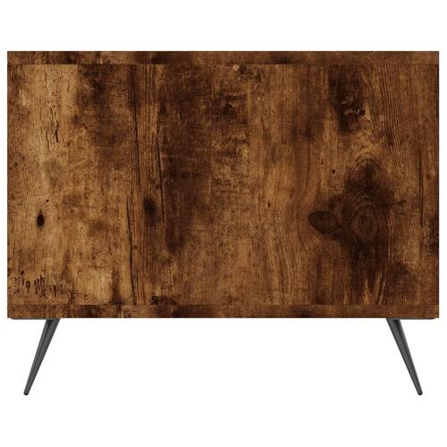 Sofabord 102x50x40 cm konstrueret træ røget egetræsfarve