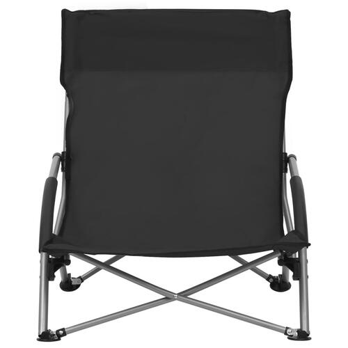 Foldbare strandstole 2 stk. stof sort