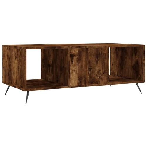 Sofabord 102x50x40 cm konstrueret træ røget egetræsfarve