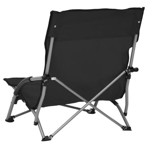 Foldbare strandstole 2 stk. stof sort