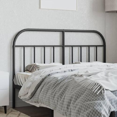 Sengegavl 140 cm metal sort