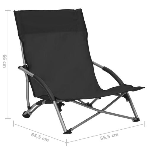 Foldbare strandstole 2 stk. stof sort
