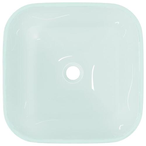 Håndvask 42x42x14 cm glas matteret