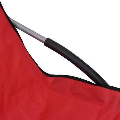 Foldbare strandstole 2 stk. stof rød