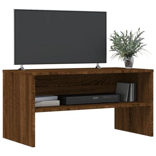 Tv-bord 80x40x40 cm konstrueret træ brun egetræsfarve