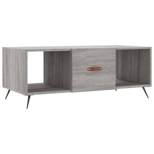 Sofabord 102x50x40 cm konstrueret træ grå sonoma-eg