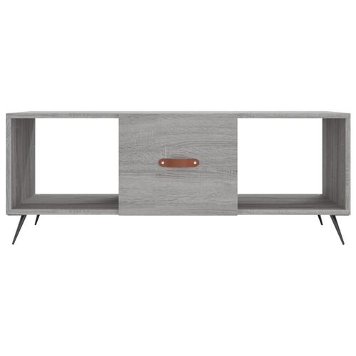 Sofabord 102x50x40 cm konstrueret træ grå sonoma-eg