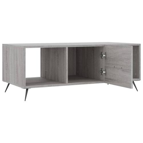 Sofabord 102x50x40 cm konstrueret træ grå sonoma-eg