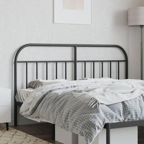Sengegavl 160 cm metal sort