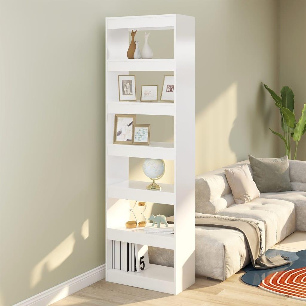Bogreol/rumdeler 60x30x198 cm hvid
