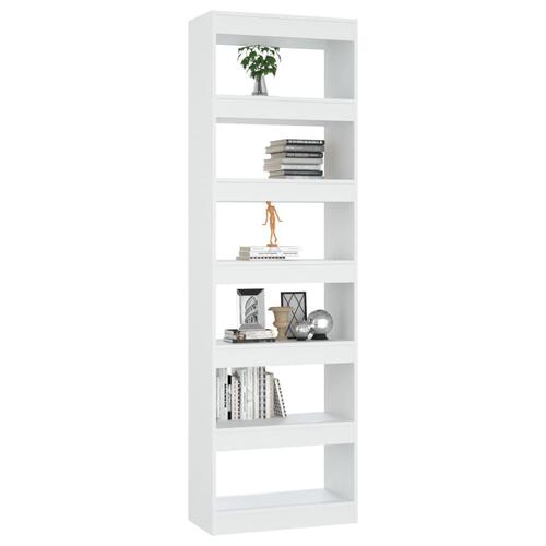 Bogreol/rumdeler 60x30x198 cm hvid
