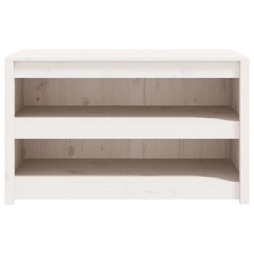 Udendørs køkkenskab 106x55x64 cm massivt fyrretræ hvid