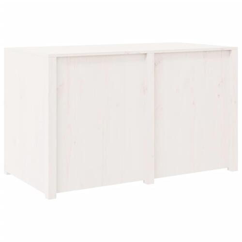 Udendørs køkkenskab 106x55x64 cm massivt fyrretræ hvid