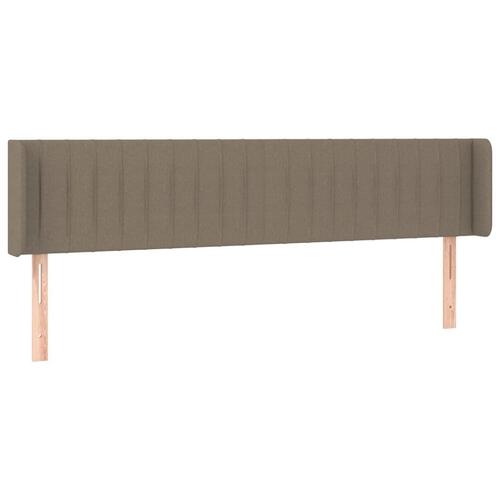 Sengegavl med kanter 183x16x78/88 cm stof gråbrun